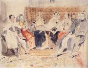 Eugene Delacroix Men and Women in an interior China oil painting reproduction